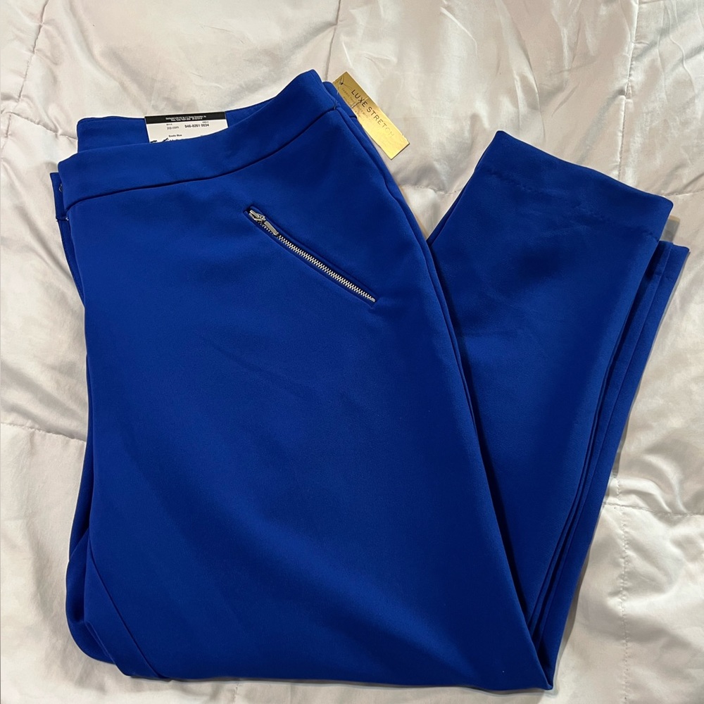 Womans Ankle Length Pants - NWT - Cobalt Blue